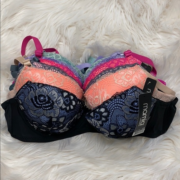 Other - Bundle of Six Contrast Lace Construction Bras